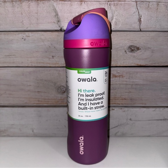 Owala 24 oz Color Drop FreeSip Tumbler - Lilac Dream (Mauve / Purple) NWT